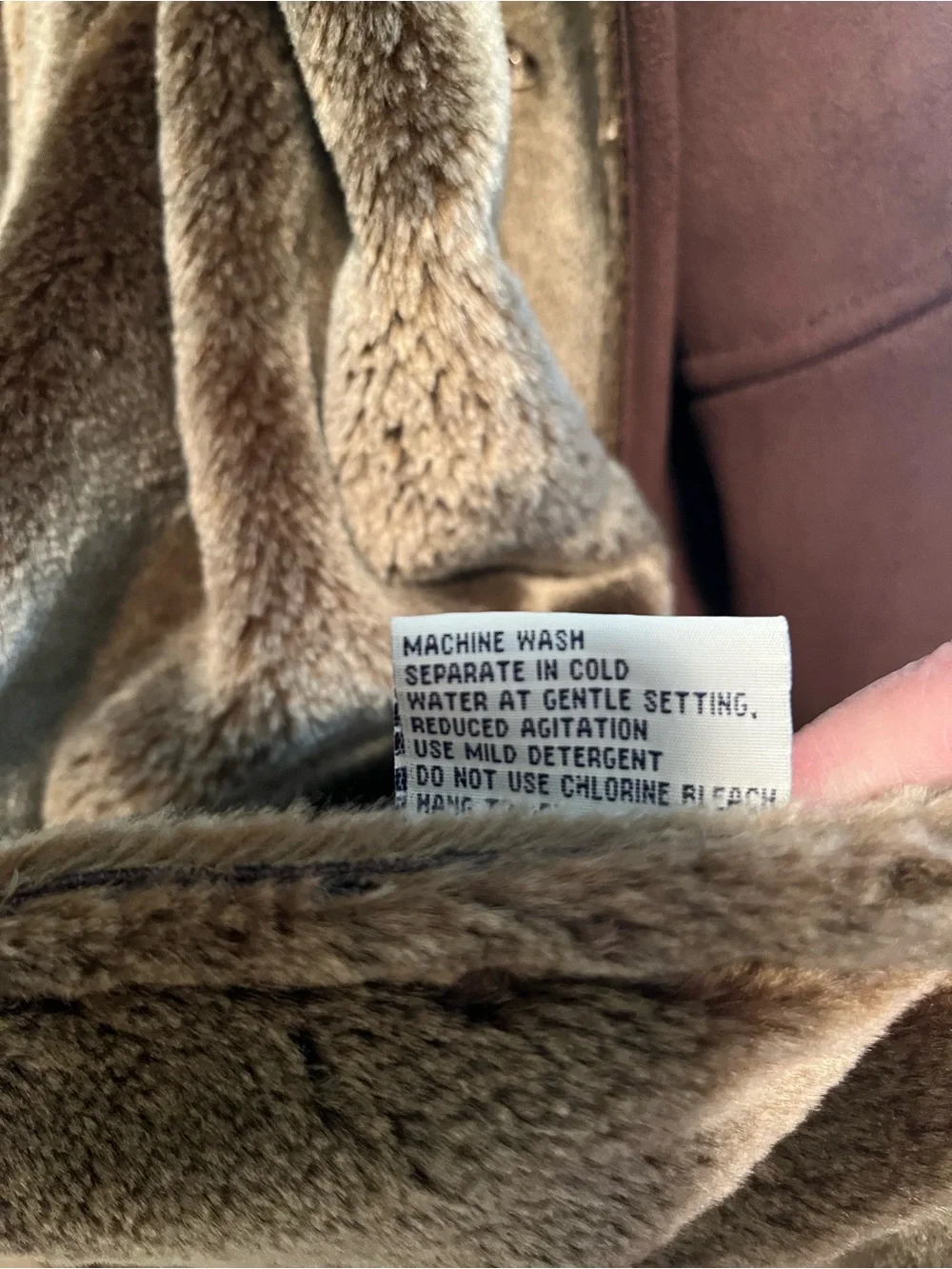 Fitz-Wright Brown Faux-Shearling Coat